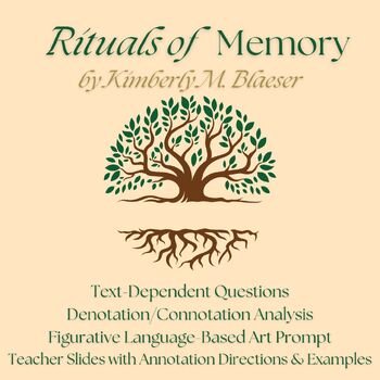 Preview of "Rituals of Memory" Qs, Teacher Slides w Annotation Guide & Examples + Art