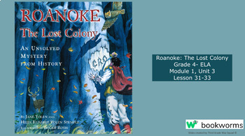 Preview of "Roanoke: The Lost Colony" Google Slides- Bookworms Supplement