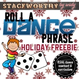 Christmas Dance Activity Freebie Roll A Dance Worksheet