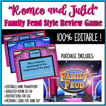 Preview of "Romeo and Juliet" Family Feud Style Test Review Game