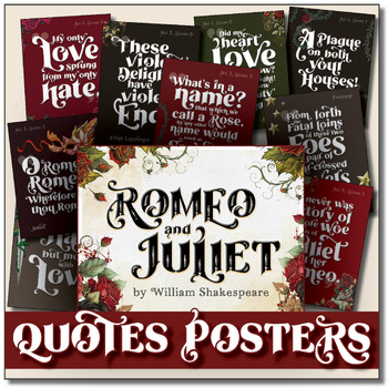 Preview of {Romeo and Juliet} Key Quotes POSTERS