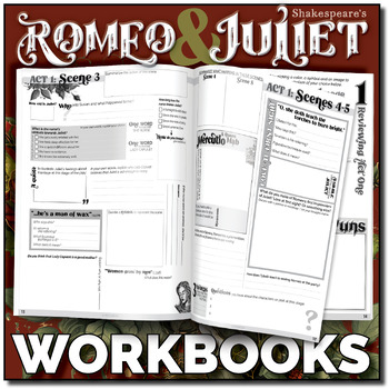 Preview of Romeo and Juliet by Shakespeare {Student Workbooks}