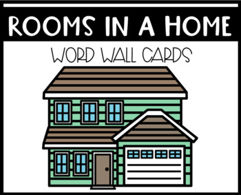 Preview of ⭐ Rooms in a Home Vocabulary Word Wall Picture Cards (ESL & SPED) BUNDLE ⭐