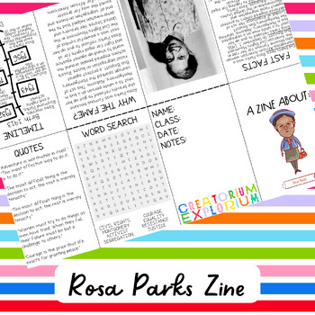 Preview of "Rosa Parks: Women in History Zine - Civil Rights Icon Biography Sheet"