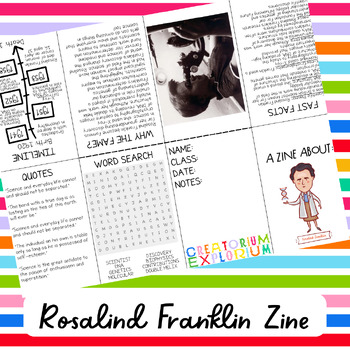 Preview of "Rosalind Franklin: Women in History Zine - DNA Pioneer Biography Sheet"