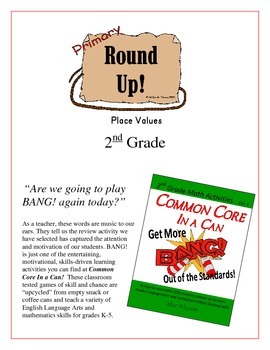 Preview of "Round Up!" Place Values 2nd Grade Common Core Game Packet