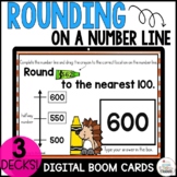 Rounding on a Number Line Boom Cards