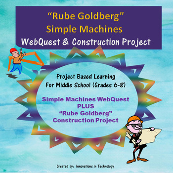 Preview of "Rube Goldberg" Simple Machines WebQuest & Construction Project