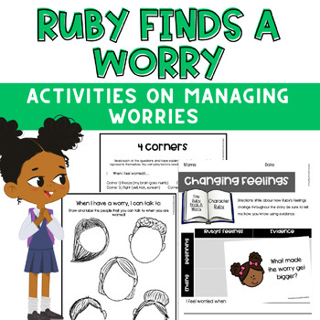 Preview of Ruby Finds A Worry: activity set for coping with worries