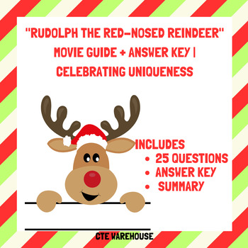 Preview of "Rudolph the Red-Nosed Reindeer" Movie Guide + Answer Key | Celebrating Unique