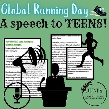 Preview of "Run the World: A Global Running Day Speech for Teenagers" GCSE/IGCSE English