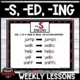 Science of Reading -S, -ED, -ING Inflectional Endings | Wo