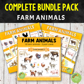 Preview of Montessori Farm Animals Complete BUNDLE Pack