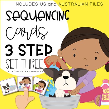 Preview of Three / 3 step sequencing picture cards / stories