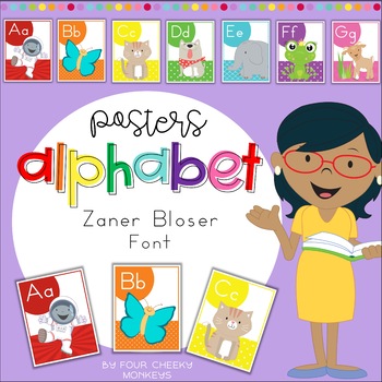 Preview of *SALE* Alphabet Classroom Posters // Zaner Bloser Font