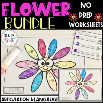 Preview of {SALE} SPRING FLOWER WORKSHEETS BUNDLE (ARTICULATION & LANGUAGE)