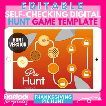 Preview of ⭐️SALE⭐️ Thanksgiving Pie Hunt Google Slides PowerPoint Editable Game Template