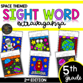 Color by Sight Word | Space | Fifth Grade Sight Words