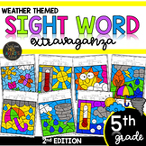 Color by Sight Word | Weather Activities | Fifth Grade Sig