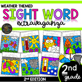 Color by Sight Word | Weather Activities | Second Grade Si