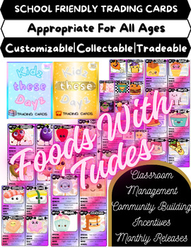 Preview of *SCHOOL FRIENDLY Trading Cards Classroom Management/Community/Rewards*ALL GRADES