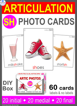 Preview of */SH/ Articulation 60 Photo Flash Cards : Speech Therapy