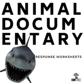 "SHARK" DOCUMENTARY RESPONSE WORKSHEETS - DIFFERENTIATED