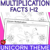 unicorn multiplication worksheets teaching resources tpt