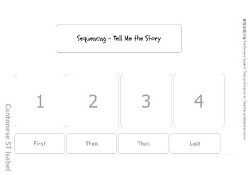 Preview of FREEBIE! 4 steps sequencing in English and Chinese. #SLPmusthaves