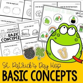 Preview of #SLPSTPATRICKHOP Basic Concepts St. Patrick's Day Activities Freebie