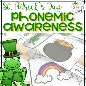 Preview of #SLPSTPATRICKHOP Phonemic Awareness St. Patrick's Day Activities Freebie