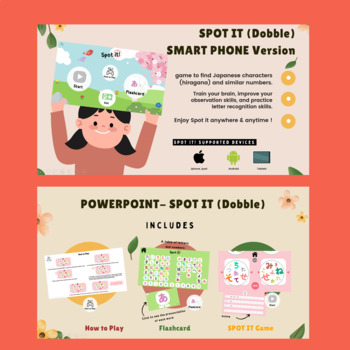 Preview of [SMART PHONE Version] - Spot it (Dobble) Basic HIRAGANA (Japanese) (PPT)