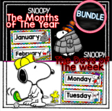✪ SNOOPY Days of the week + Months of the year BUNDLE ✪