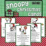 ✪ SNOOPY Editable Christmas Cards ✪