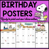 ✪ SNOOPY & FRIENDS Birthday posters ✪