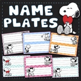 ✪ SNOOPY Themed Name tags for desks, materials, etc. ✪