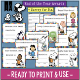 ✪ SNOOPY themed- End of the Year Awards + Survey for Students ✪