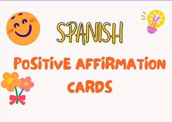 Preview of **SPANISH** Positive Affirmation Note Cards