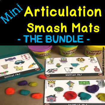 Preview of Articulation Task Box Activities | Smash Mats | BUNDLE