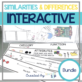 Preview of Similarities and Differences BUNDLE | Interactive Speech Therapy