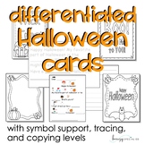 Halloween Cards: Differentiated for ALL your Students for 