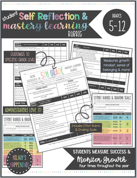 Preview of *STUDENT* Mastery Learning Rubric | PROGRESS MONITORING | Grades 5-12