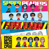 SUPER READERS (Edition 1) Character Bookmark Set: 2 Sizes: