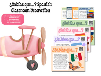 Preview of ¿Sabías que...? Spanish Class Wall Decor Printable