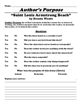 Saint Louis Armstrong Beach - Novel Study/Guided Reading