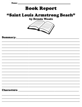 Saint Louis Armstrong Beach” by Brenda Woods UDL BOOK REPORT WORKSHEET