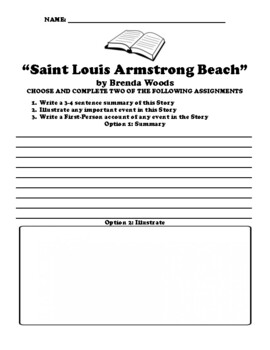 Discussion Guide for Saint Louis Armstrong Beach by Brenda Woods (Grades  5-8) Printable - TeacherVision