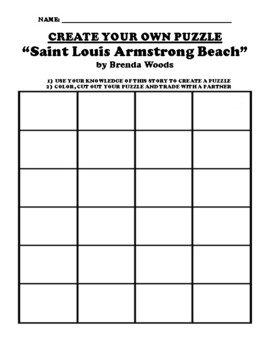Saint Louis Armstrong Beach” by Brenda Woods UDL PUZZLE WORKSHEET