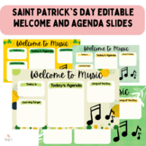  Saint Patrick's Day Music Editable Daily Welcome and Agen