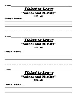 Saints and Misfits” TICKET TO LEAVE by Northeast Education